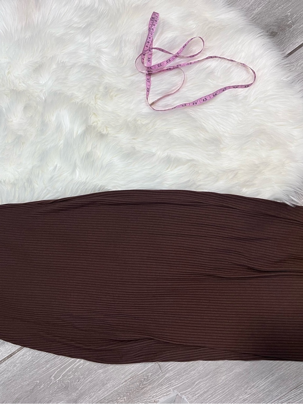 Missguided Brown Ribbed Button-Front Maxi Dress - Picture 2 of 4